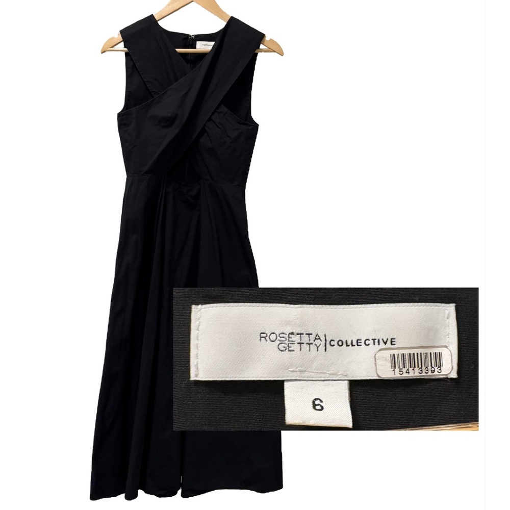 Rosetta Getty Collective black cross maxi dress size 6 RTR
